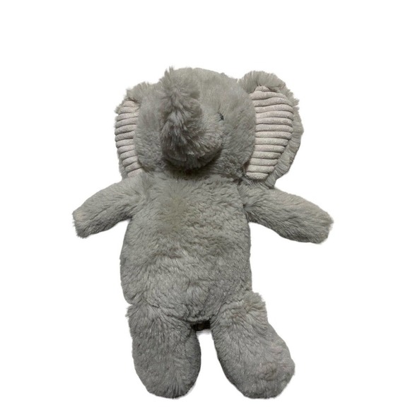 CARTER'S Soft Gray Elephant PLUSH RIBBED EARS Stuffed Animal - Picture 1 of 5